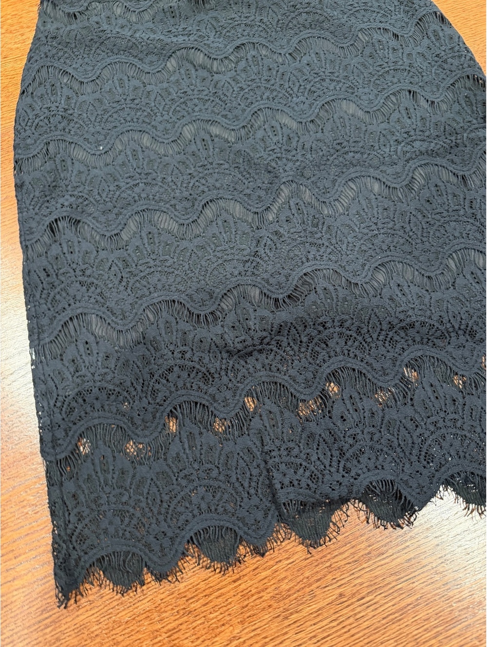 ELLE Black Lace Pencil Skirt Size 10 - Picture 3 of 8